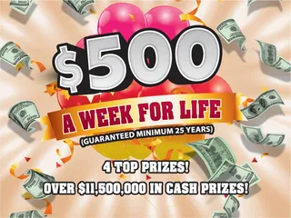 $500 A WEEK FOR LIFE official game artwork