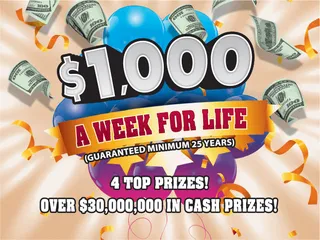 $1,000 A WEEK FOR LIFE official game artwork