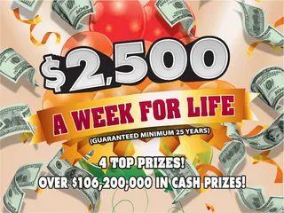 $2,500 A WEEK FOR LIFE official game artwork