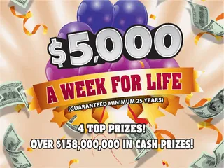 $5,000 A WEEK FOR LIFE official game artwork